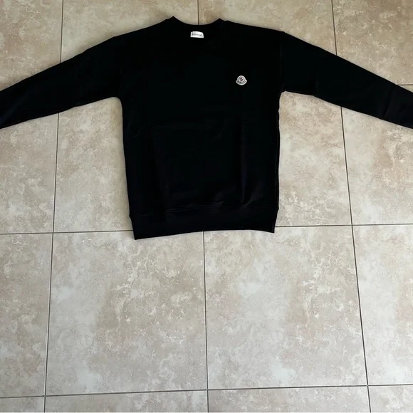Black Moncler Crewneck Sweatshirt